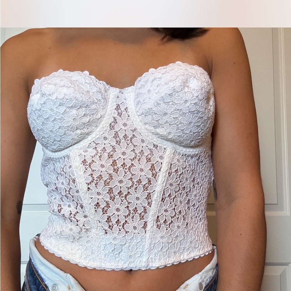 Vintage Maidenform lace bustier